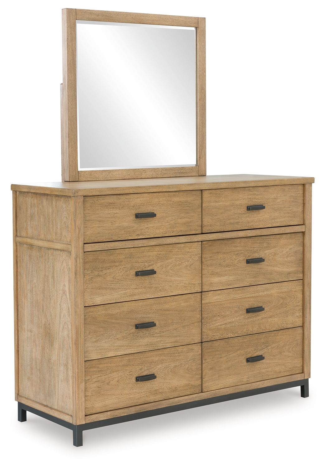light brown dresser set Sonoma Brown 3 Piece Bedroom Set w/Upholstered Platform Bed, Dresser &  Mirror