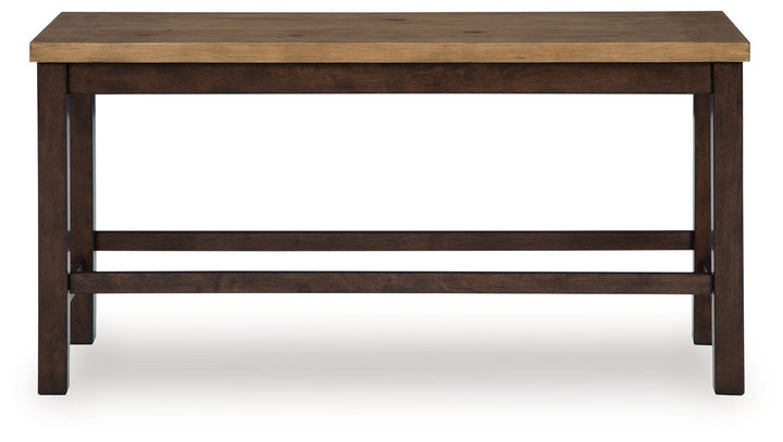 Rylandeen - Double Counter Height Bench - Light Brown / Dark Brown