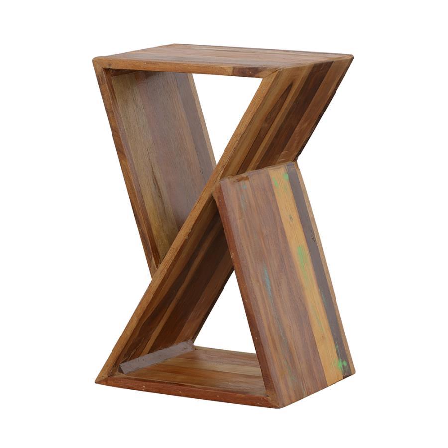 Lily Solid Reclaimed Wood Accent Side Table - Thumbnail 3