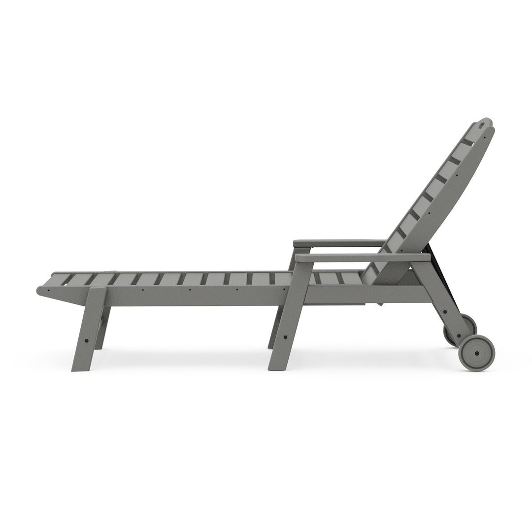 Nautical Chaise with Arms & Wheels