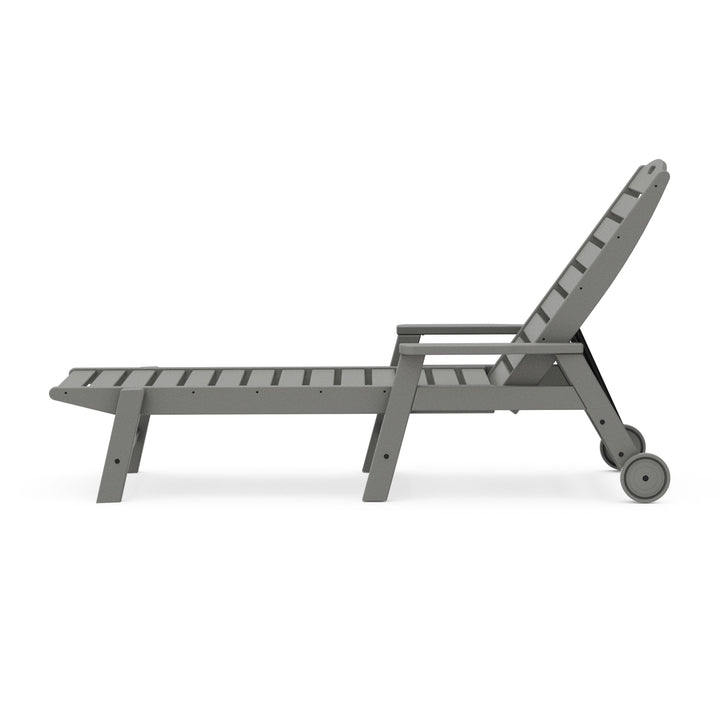 Nautical Chaise with Arms & Wheels