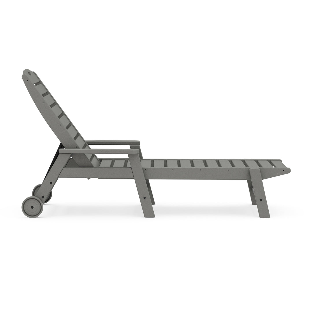 Nautical Chaise with Arms & Wheels