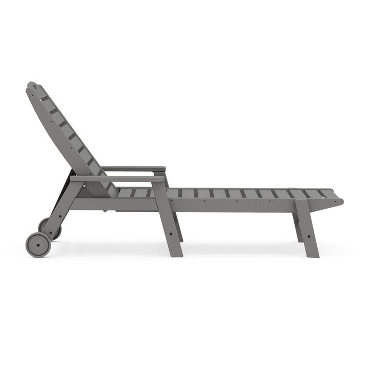 Nautical Chaise with Arms & Wheels