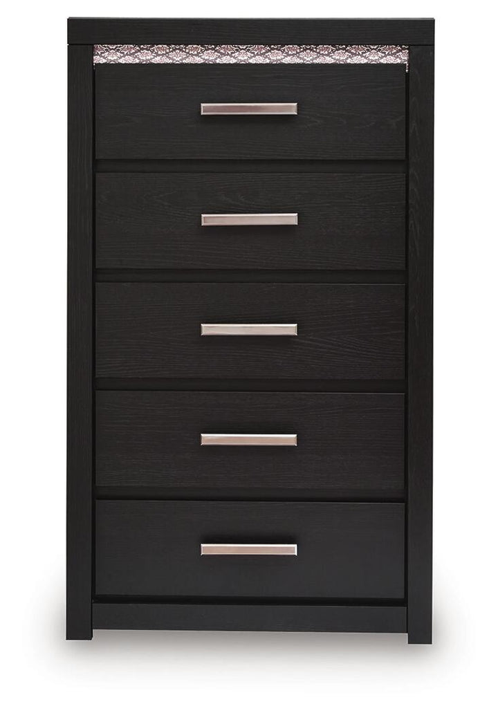 Shoralli - Five Drawer Chest - Black