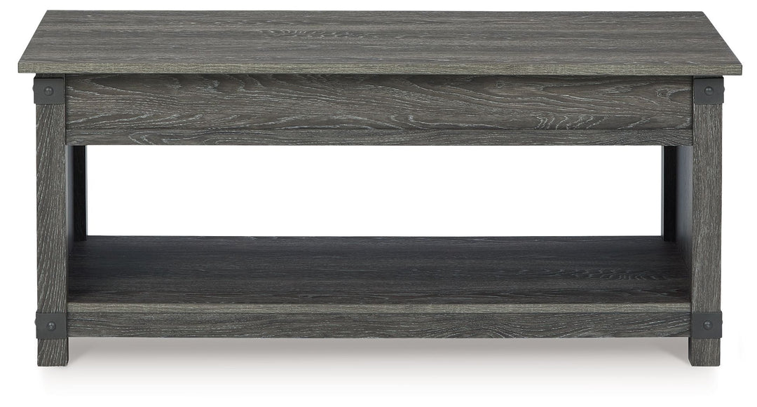 Freedan - Rect Lift Top Cocktail Table - Grayish Brown