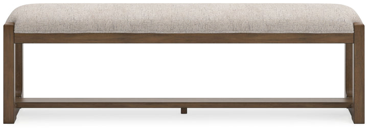 Cabalynn - Large Uph Dining Room Bench - Oatmeal / Light Brown