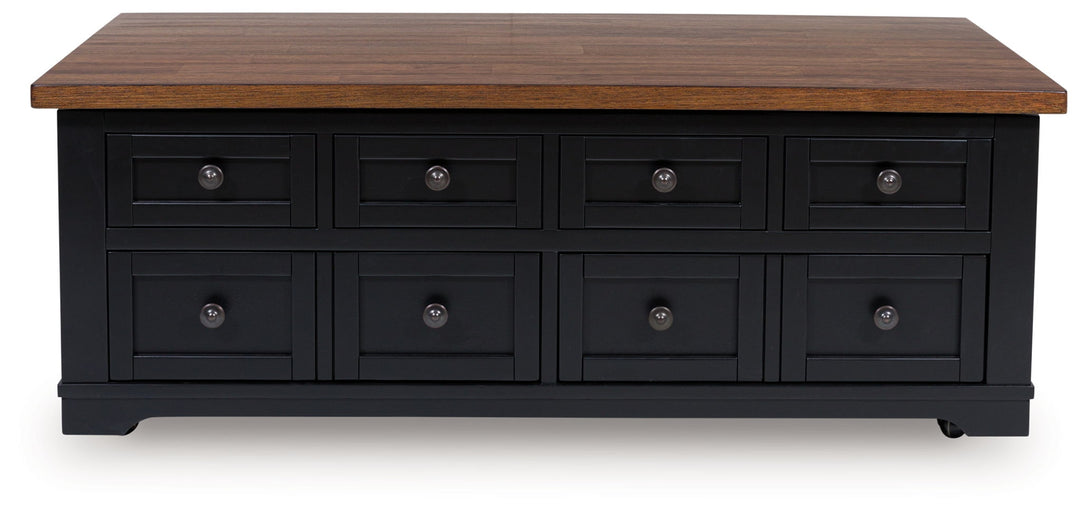 Wildenauer - Brown / Black - Lift Top Cocktail Table