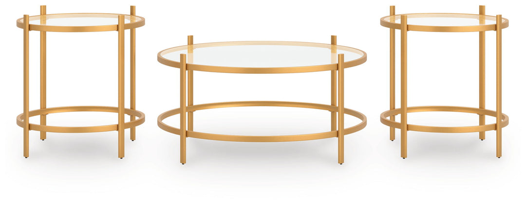Pearlox - Gold - Occasional Table Set (Set of 3)