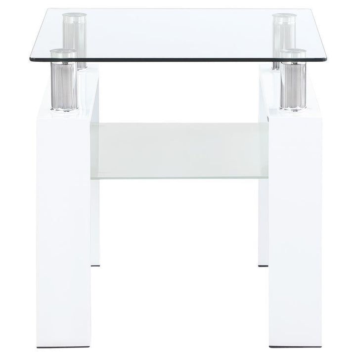 Dyer - 1-Shelf Rectangular Glass Top Table
