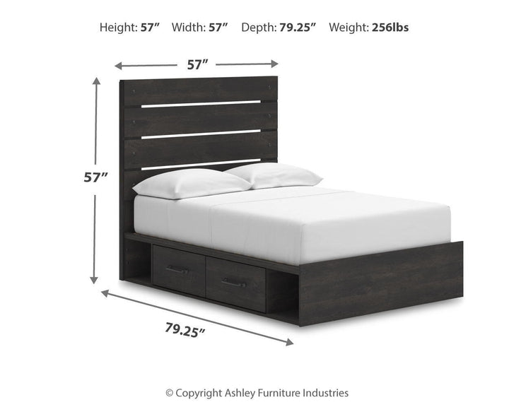 Hollivern - Panel Bed With Storage