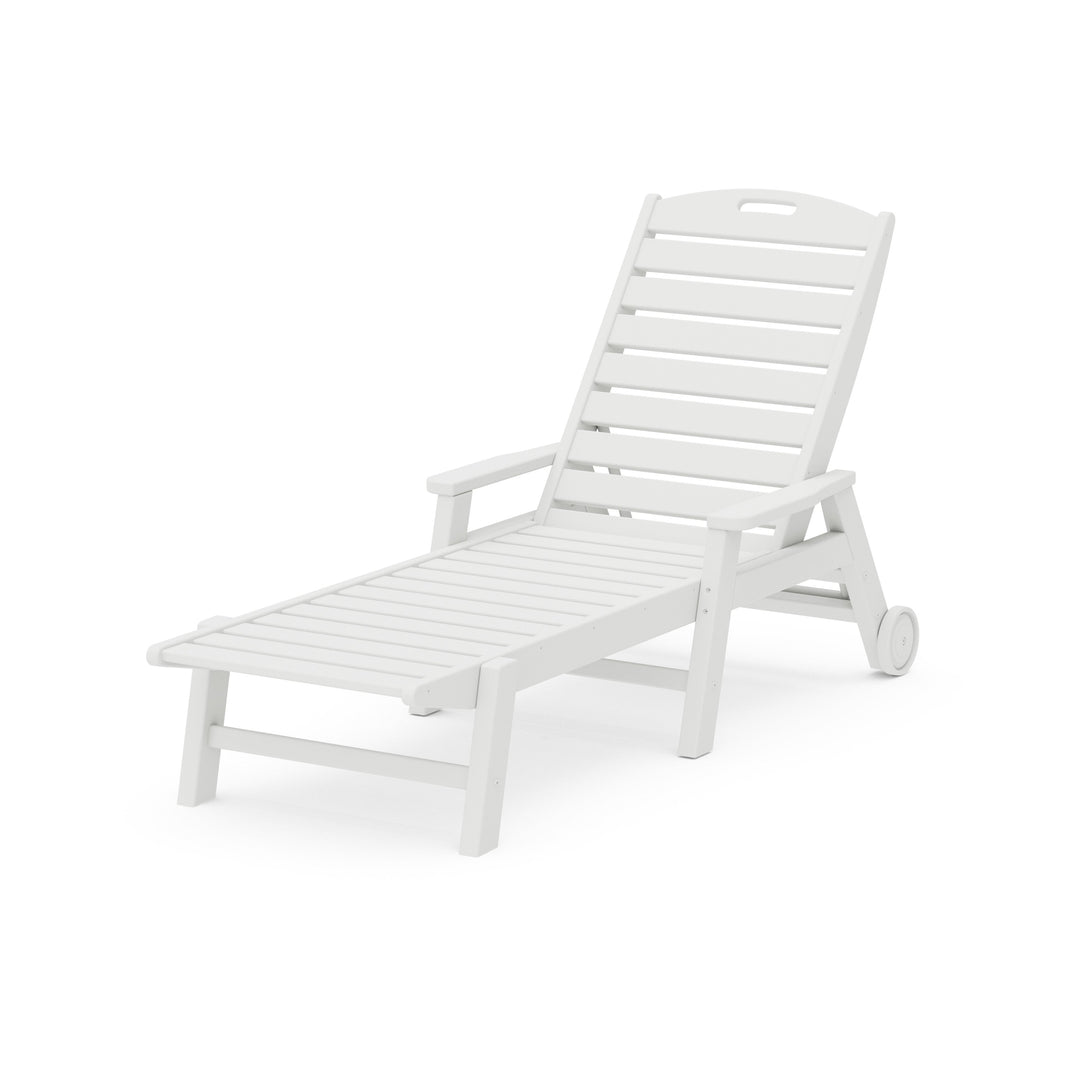 Nautical Chaise with Arms & Wheels