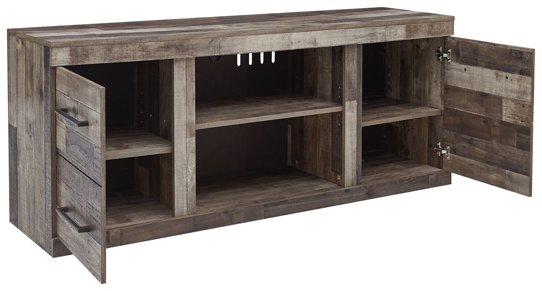 Derekson - LG TV Stand w/Fireplace Option - Multi Gray