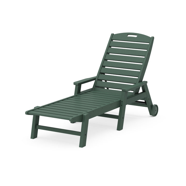 Nautical Chaise with Arms & Wheels