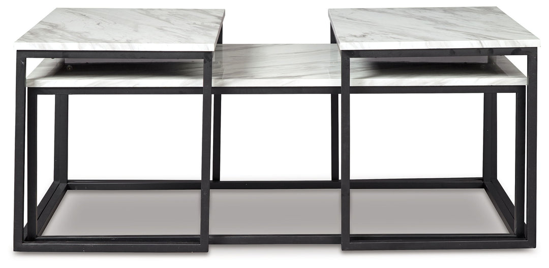 Donnesta - Occasional Table Set (Set of 3) - Gray / Black