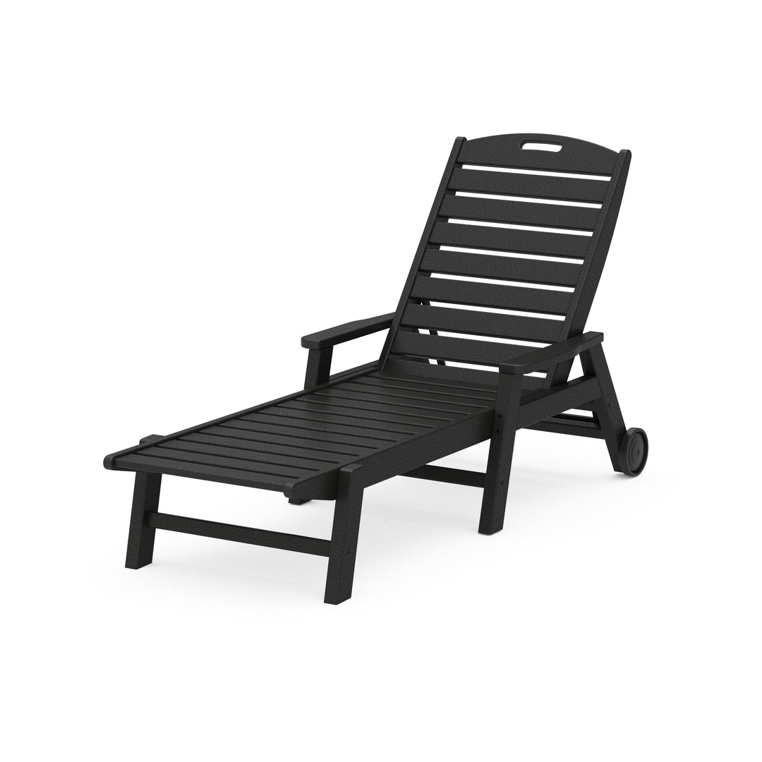 Nautical Chaise with Arms & Wheels