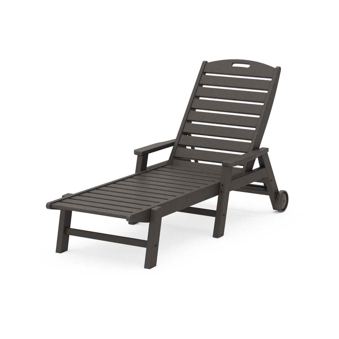 Nautical Chaise with Arms & Wheels