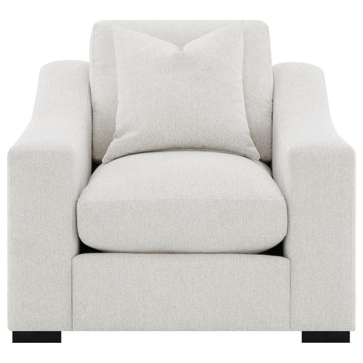 Ashlyn - Fabric Upholstered Track Arm Accent Chair - Sand