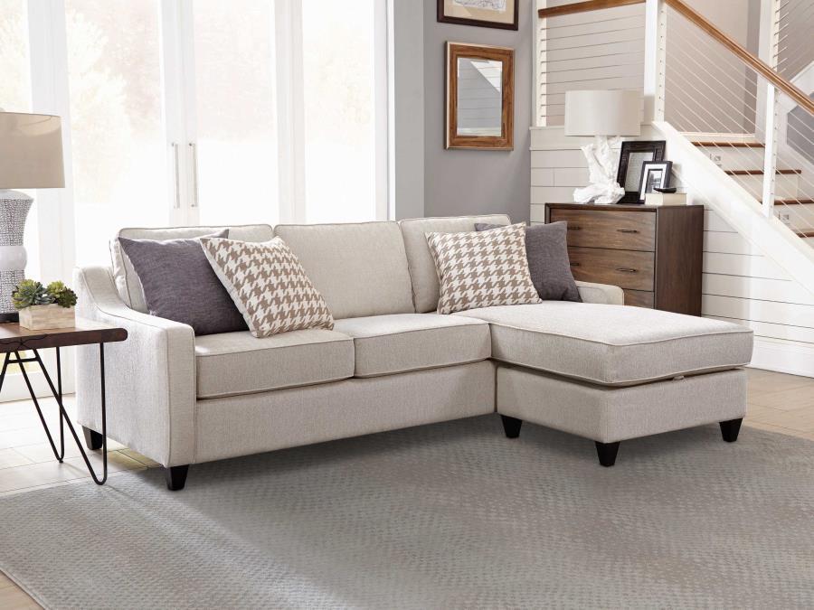 Mcloughlin Upholstered Sloped Arm Sectional Sofa