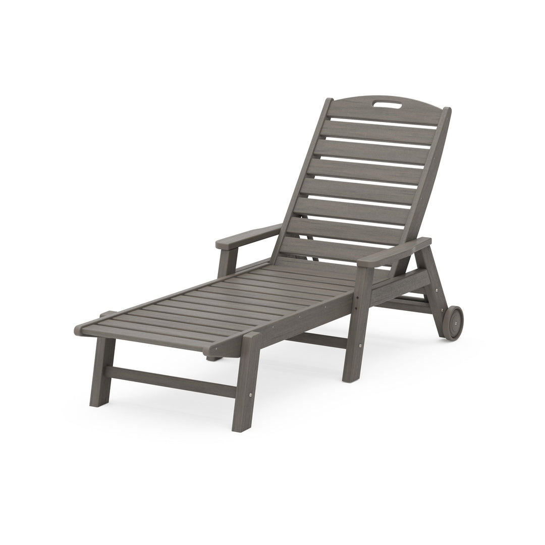 Nautical Chaise with Arms & Wheels