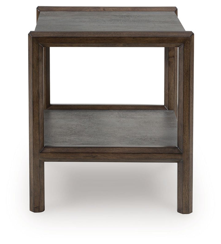 Kallenny - Brown / Gray - Rectangular End Table