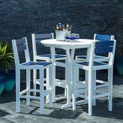 Seaside Casual Coastline Bar Table Set for 4