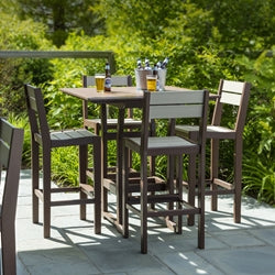Seaside Casual Coastline Patio Bar Set with Square Table
