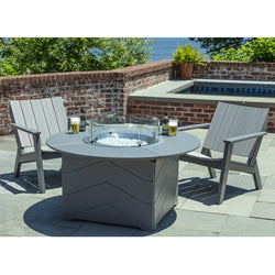 Seaside Casual MAD Chat Chair Fire Pit Patio Set