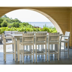 Seaside Casual MAD HDPE Patio Bar Set for 8