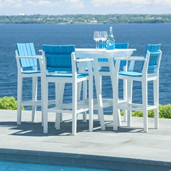 Seaside Casual MAD Patio Bar Set for 4