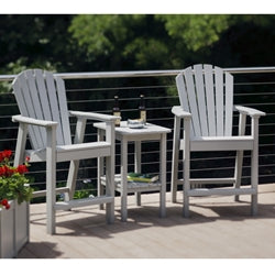Seaside Casual Adirondack Balcony Set with Side Table