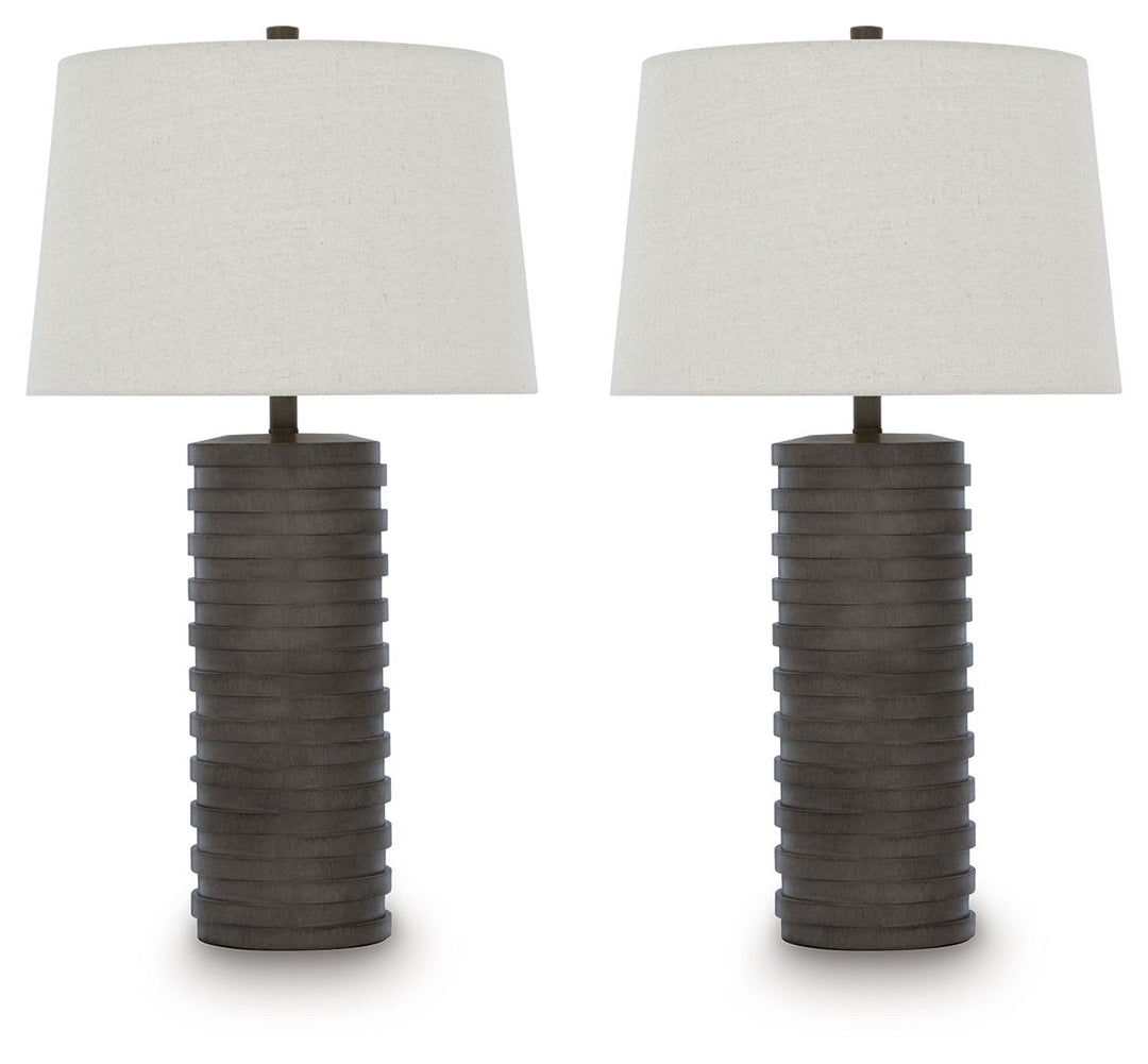Neilett - Poly Table Lamp (Set of 2) - Antique Brown