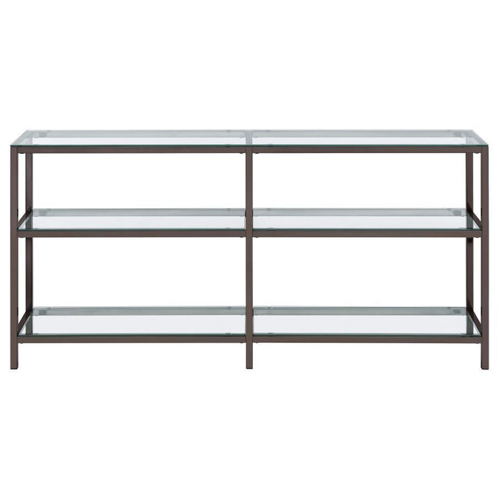 Kate - Console Bookcases - Black Nickel