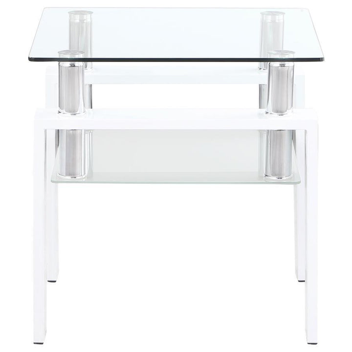 Dyer - 1-Shelf Rectangular Glass Top Table