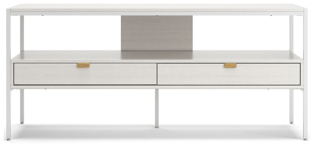 Deznee - White - Large TV Stand