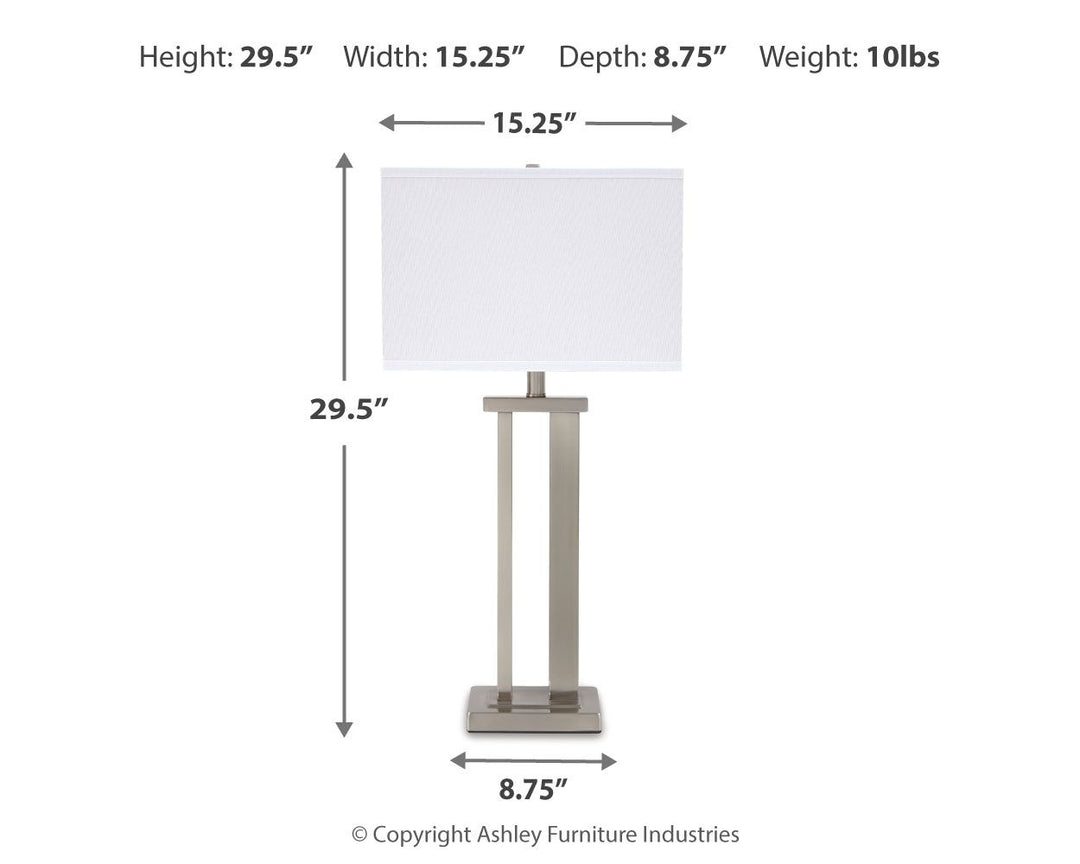 Aniela - Metal Table Lamp Set