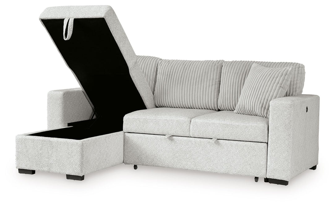 Wohlen - 2-Piece Sectional With Pop Up Sleeper And LAF Corner Chaise - Alloy