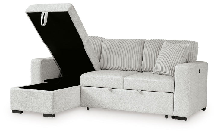 Wohlen - 2-Piece Sectional With Pop Up Sleeper And LAF Corner Chaise - Alloy