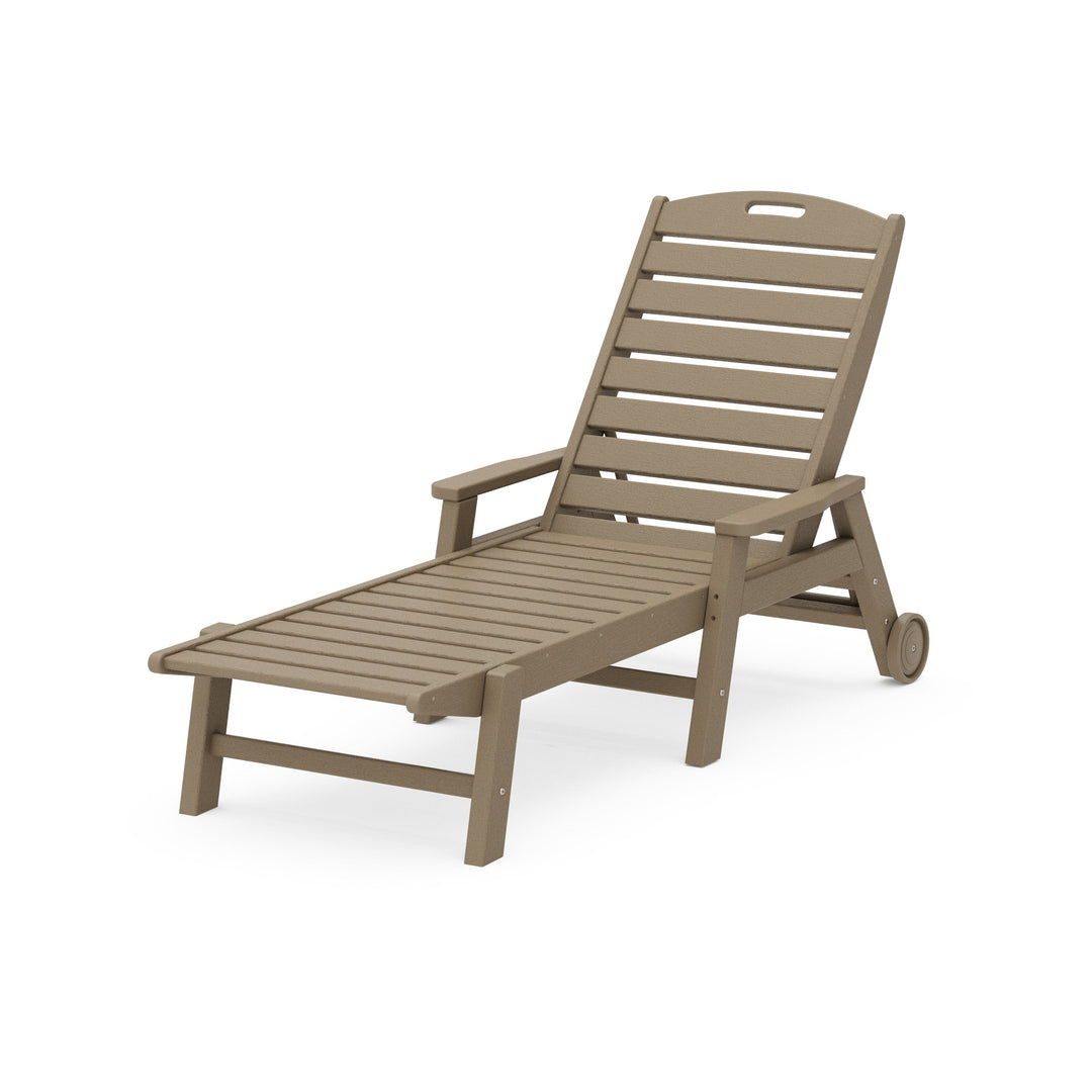 Nautical Chaise with Arms & Wheels