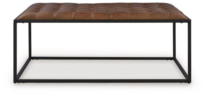 Junsor - Cocktail Ottoman - Brown / Black