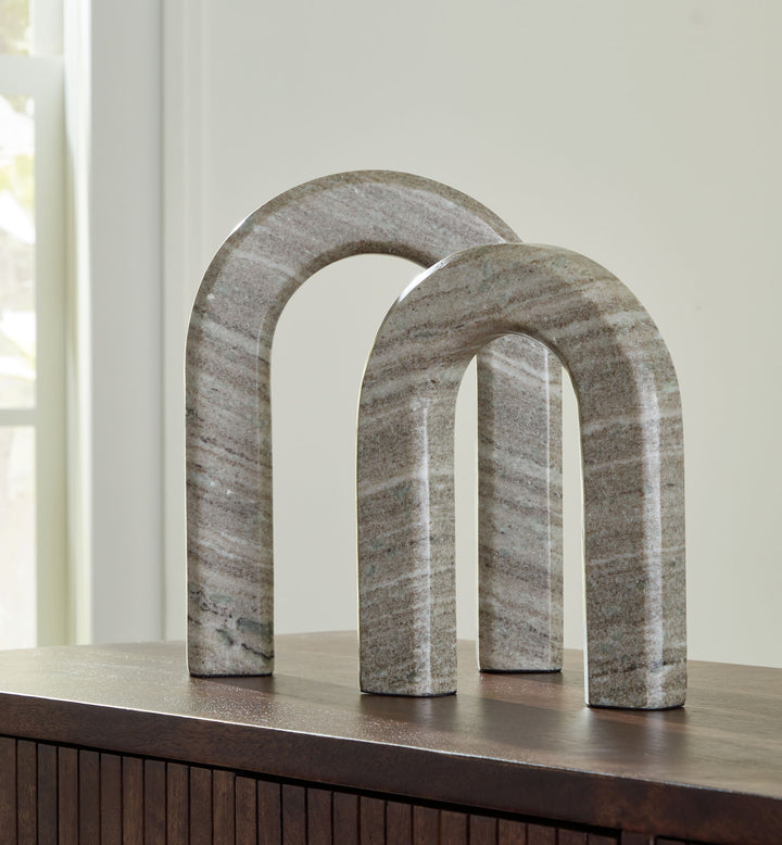 Keithton - Sculpture Set (Set of 2) - Taupe