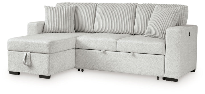 Wohlen - 2-Piece Sectional With Pop Up Sleeper And LAF Corner Chaise - Alloy