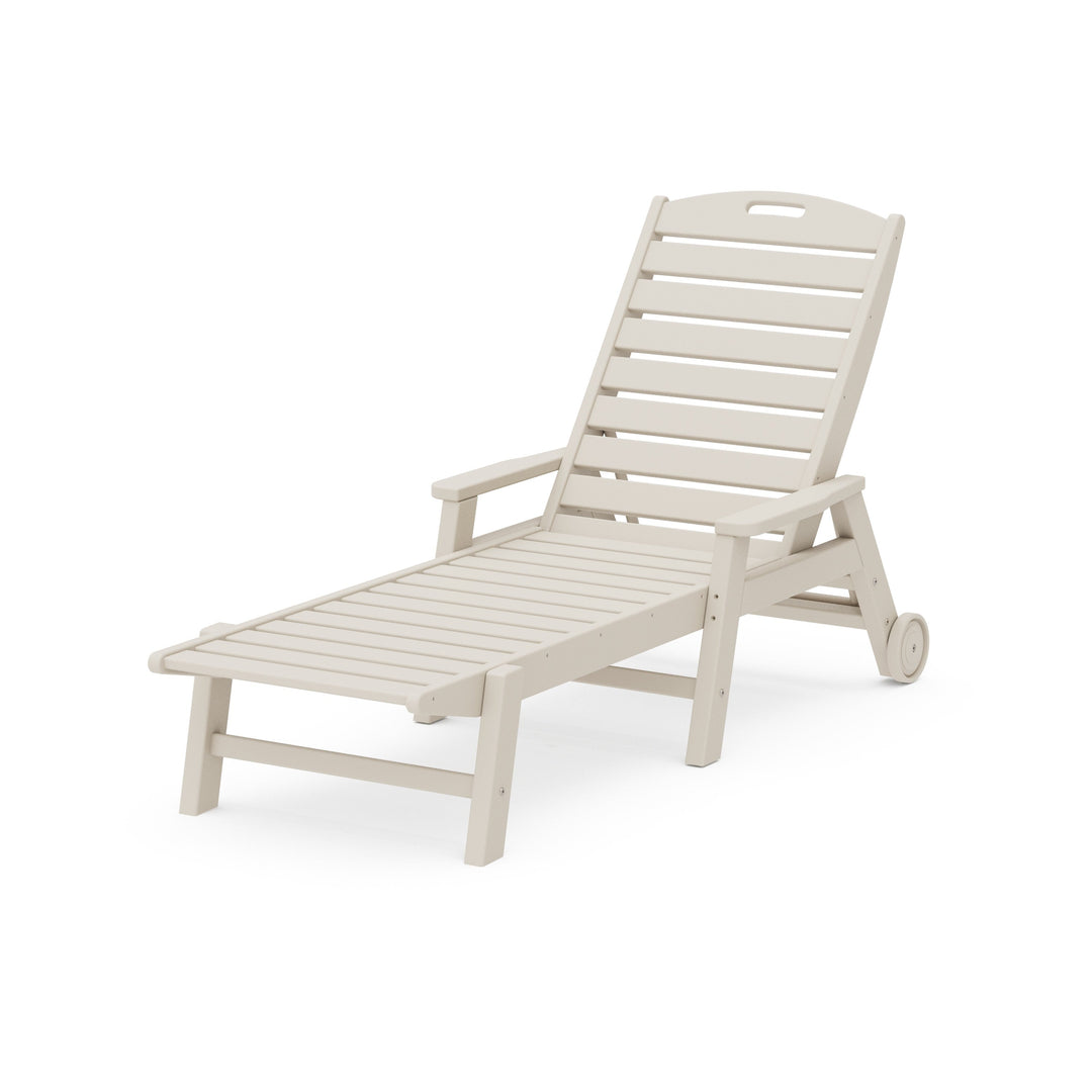 Nautical Chaise with Arms & Wheels