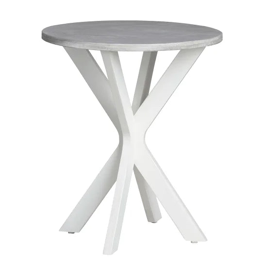 Aqua OR Grey Round Accent Table