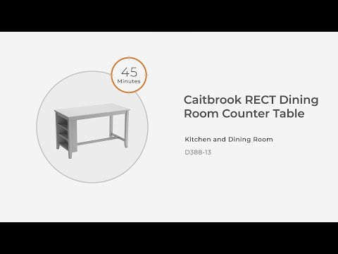 Caitbrook - Rectangular Dining Room Counter Table - Gray