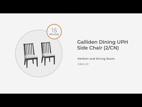 Galliden - Dining Upholstered Side Chair (Set of 2) - Black