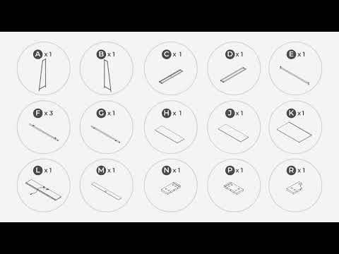 Yarlow - Home Office Desk and Shelf - Black