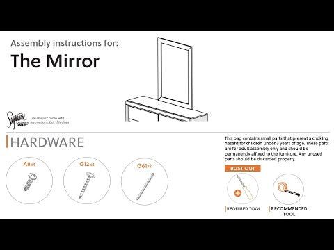 Hyanna - Bedroom Mirror - Tan Brown